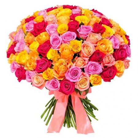 Bouquet Of 101 different colored roses