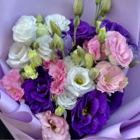 white eustoma, packaging, tape